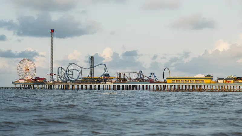 Amusement pier over the Gulf at Galveston
