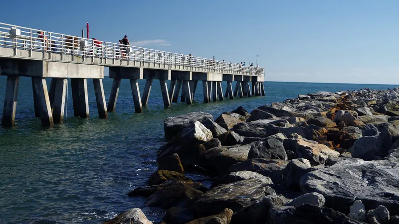 Fishing pier at Jetty Park, Port Canaveral